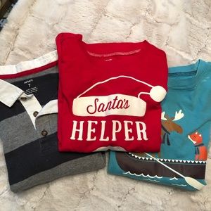 3 boys long sleeved tee shirts